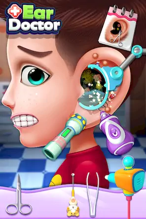 Скачать Доктор уха - Crazy Ear Doctor Взломанная [MOD Всё открыто] APK на Андроид