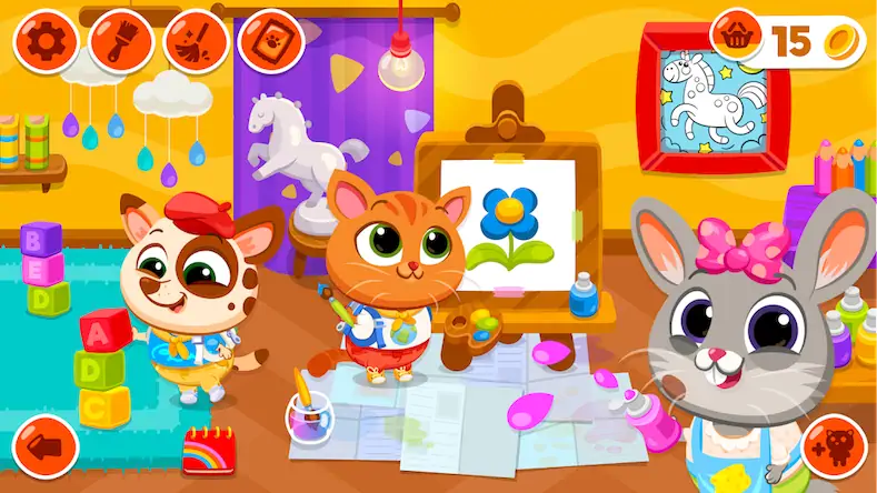 Скачать Bubbu School (котик бубу) Взломанная [MOD Всё открыто] APK на Андроид