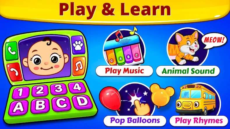 Скачать Baby Games: Piano & Baby Phone Взломанная [MOD Всё открыто] APK на Андроид