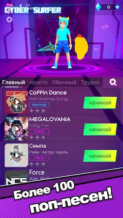 Скачать Cyber Surfer: EDM & кейтборд Взломанная [MOD Unlocked] APK на Андроид