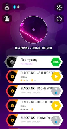 Скачать BLACKPINK Hop : Kpop Music Взломанная [MOD Много монет] APK на Андроид