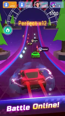 Скачать Music Beat Racer - Car Racing Взломанная [MOD Бесконечные монеты] APK на Андроид