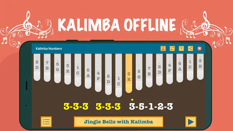 Скачать Kalimba App With Songs Numbers Взломанная [MOD Бесконечные монеты] APK на Андроид