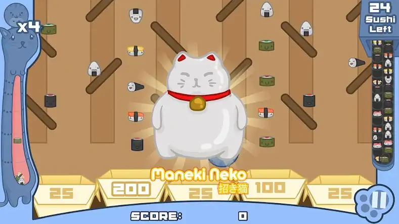 Скачать Sushi Cat Взломанная [MOD Много денег] APK на Андроид