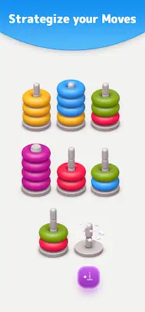 Скачать Color Sort 3D — Hoop Stack Взломанная [MOD Много монет] APK на Андроид