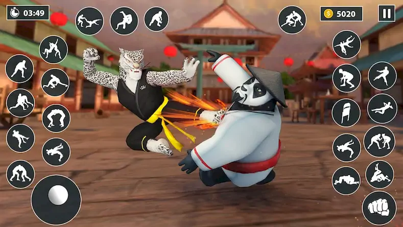 Скачать Kung Fu Animal: Fighting Games Взломанная [MOD Много денег] APK на Андроид