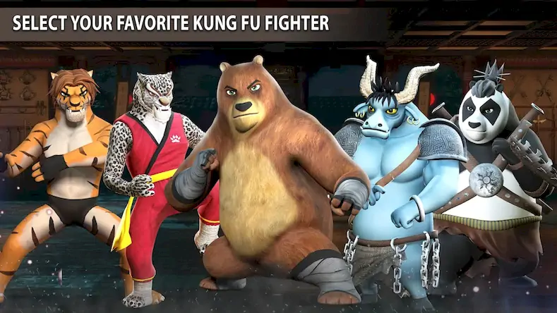 Скачать Kung Fu Animal: Fighting Games Взломанная [MOD Много денег] APK на Андроид