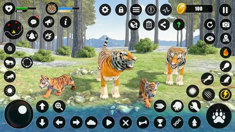 Скачать Tiger Simulator Animal Games Взломанная [MOD Много денег] APK на Андроид