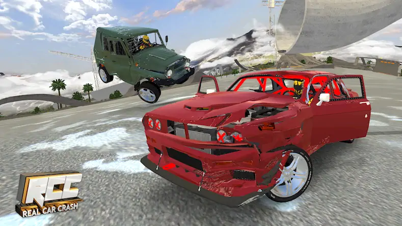 Скачать RCC - Real Car Crash Simulator Взломанная [MOD Всё открыто] APK на Андроид