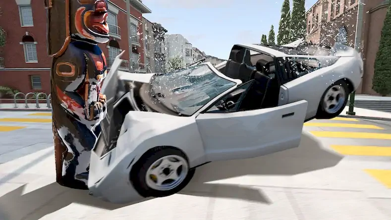 Скачать Mega Car Crash Simulator Взломанная [MOD Unlocked] APK на Андроид