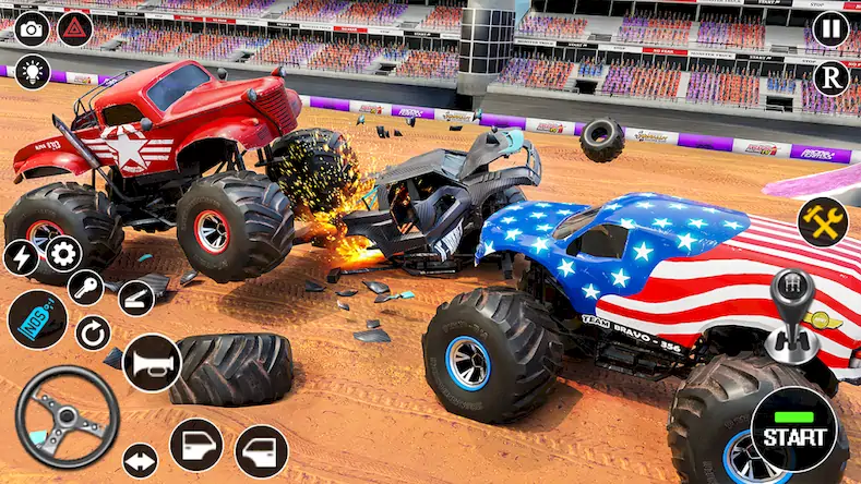 Скачать Fearless US Monster Truck Game Взломанная [MOD Много денег] APK на Андроид