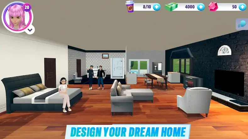 Скачать Virtual Sim Story: Dream Life Взломанная [MOD Бесконечные деньги] APK на Андроид