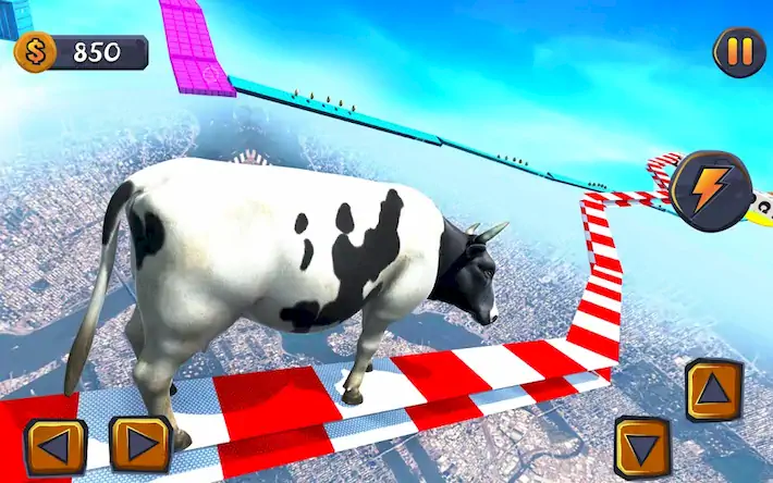 Скачать Эпическая игра Cow Ramp Rush Взломанная [MOD Много денег] APK на Андроид