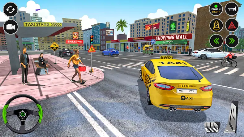 Скачать US Taxi Car Driving Simulator Взломанная [MOD Бесконечные деньги] APK на Андроид