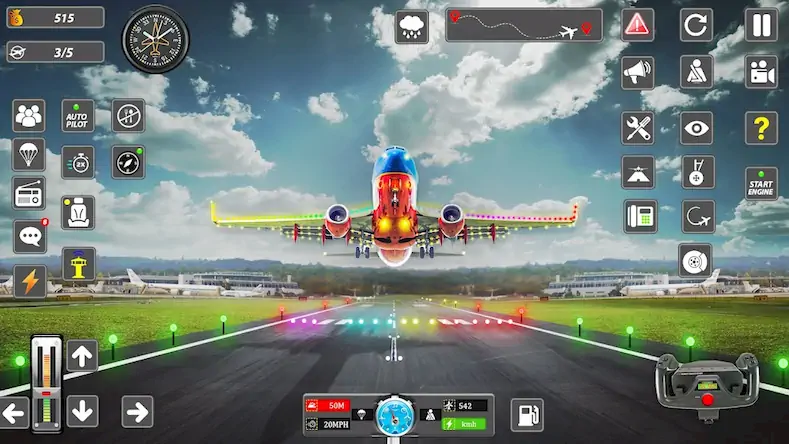 Скачать Real Flight Sim Airplane Games Взломанная [MOD Бесконечные монеты] APK на Андроид