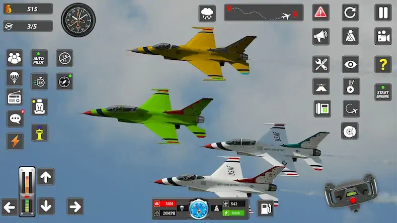 Скачать Real Flight Sim Airplane Games Взломанная [MOD Бесконечные монеты] APK на Андроид
