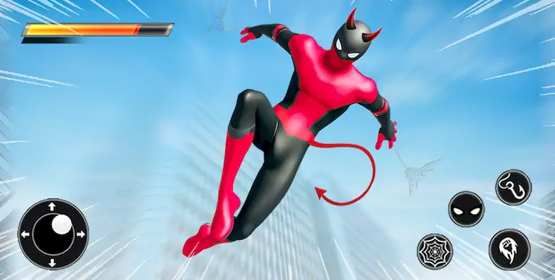 Скачать Spider Rope Hero - Flying Hero Взломанная [MOD Всё открыто] APK на Андроид