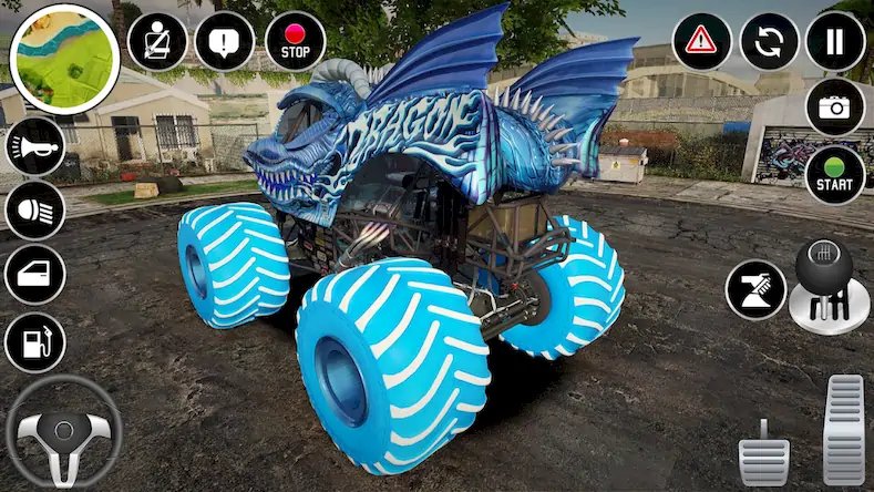 Скачать 4x4 Monster Truck Stunt Games Взломанная [MOD Много денег] APK на Андроид