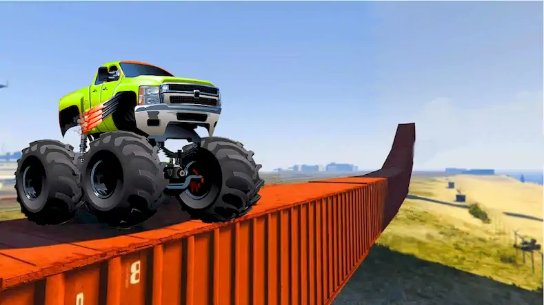 Скачать Monster Truck Stunt : Car Game Взломанная [MOD Бесконечные деньги] APK на Андроид