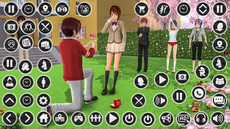 Скачать Anime High School Girl Life 24 Взломанная [MOD Много денег] APK на Андроид