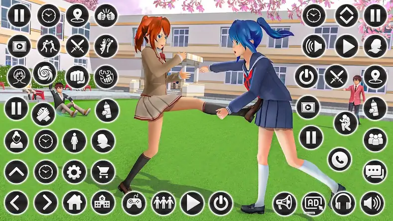 Скачать Anime High School Girl Life 24 Взломанная [MOD Много денег] APK на Андроид