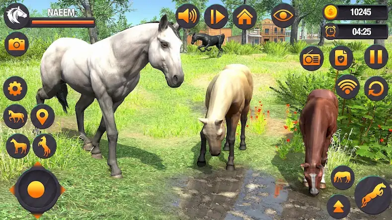 Скачать Virtual Wild Horse Family Sim Взломанная [MOD Бесконечные деньги] APK на Андроид
