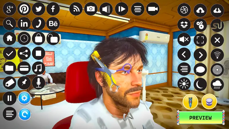 Скачать Barber Shop Hair Cut Sim Games Взломанная [MOD Бесконечные монеты] APK на Андроид