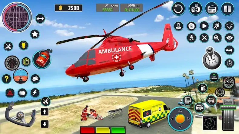 Скачать вертолет скорая помощь симулят Взломанная [MOD Много денег] APK на Андроид