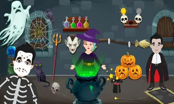 Скачать Pretend Play Halloween Party Взломанная [MOD Unlocked] APK на Андроид