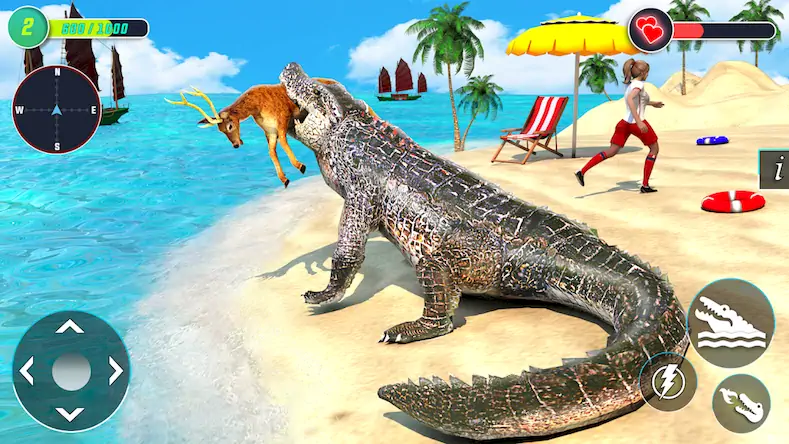 Скачать голодный Крокодил животноеИгры Взломанная [MOD Бесконечные монеты] APK на Андроид