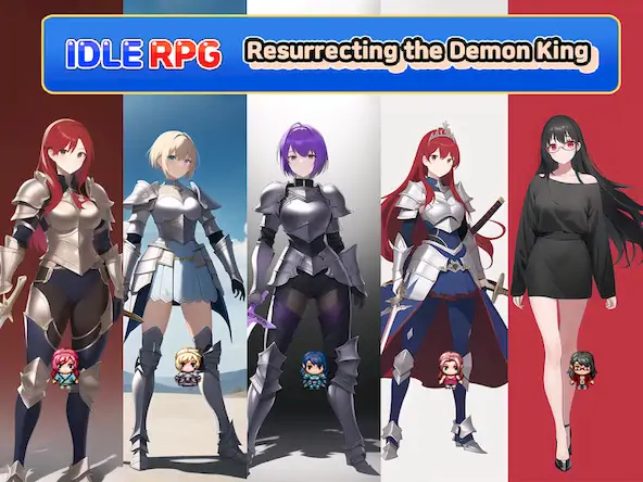 Скачать Idle RPG : Reviving Demon King Взломанная [MOD Много денег] APK на Андроид