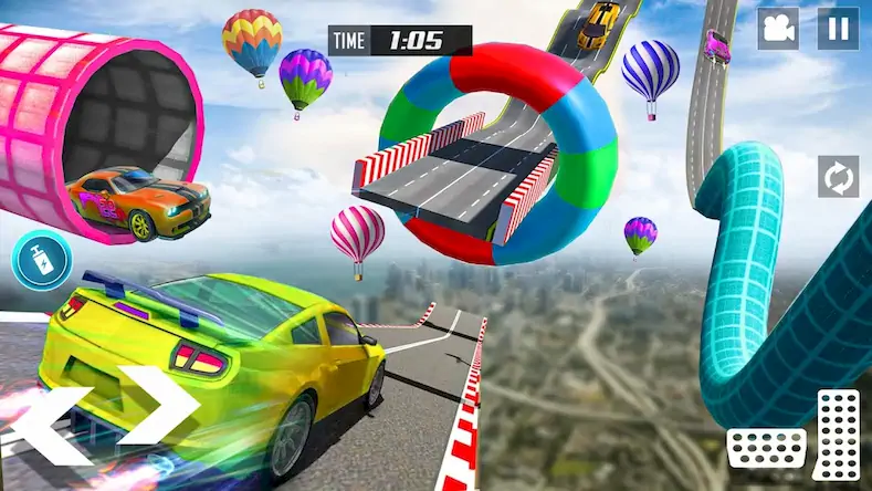 Скачать GT Car Stunt Race: Mega Ramps Взломанная [MOD Бесконечные деньги] APK на Андроид