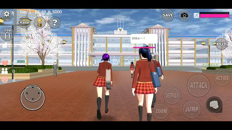 Скачать SAKURA School Simulator Взломанная [MOD Бесконечные деньги] APK на Андроид