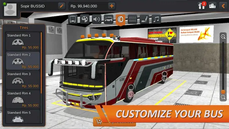 Скачать Bus Simulator Indonesia Взломанная [MOD Много монет] APK на Андроид