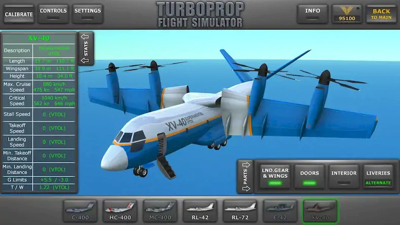Скачать Turboprop Flight Simulator Взломанная [MOD Много денег] APK на Андроид