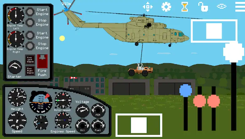 Скачать Pixel Helicopter Simulator Взломанная [MOD Бесконечные деньги] APK на Андроид
