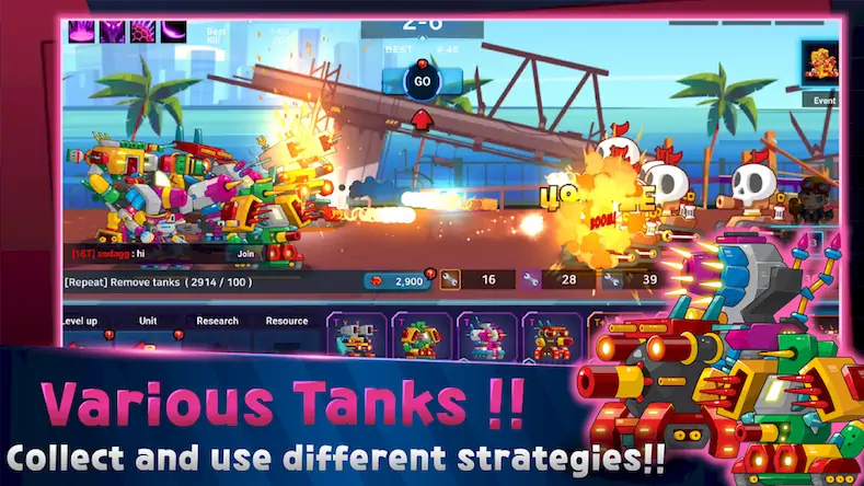 Скачать Mini Robot Tank : idle Взломанная [MOD Много монет] APK на Андроид