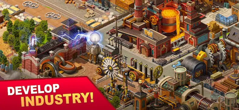 Скачать SteamCity: построй свой город Взломанная [MOD Много монет] APK на Андроид