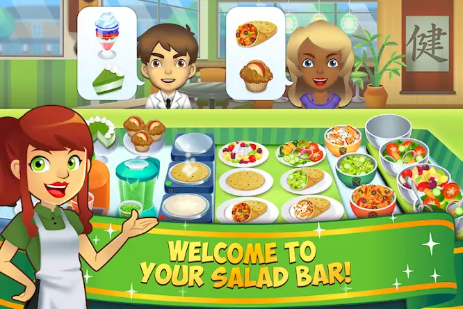 Скачать My Salad Bar: Veggie Food Game Взломанная [MOD Много денег] APK на Андроид