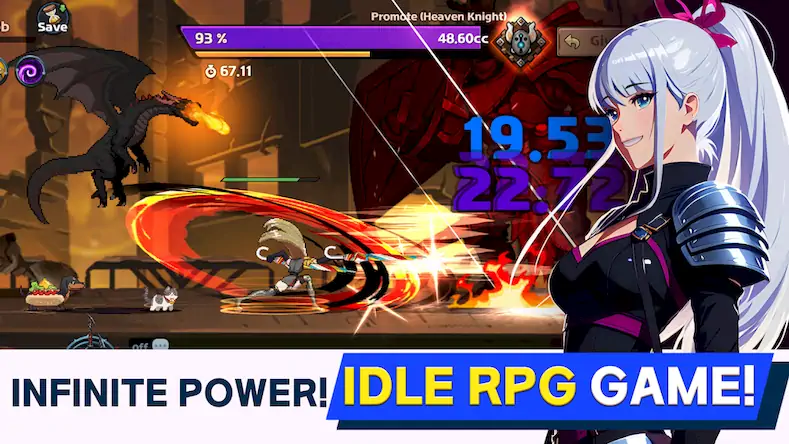 Скачать Dual Blader : Idle Action RPG Взломанная [MOD Бесконечные деньги] APK на Андроид