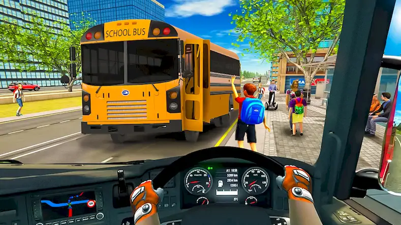 Скачать Симулятор школьного автобуса Взломанная [MOD Бесконечные деньги] APK на Андроид