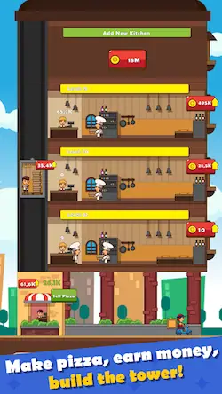 Скачать Pizza Tower: Idle Tycoon Взломанная [MOD Бесконечные монеты] APK на Андроид