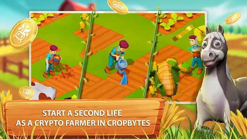 Скачать CropBytes: A Crypto Farm Game Взломанная [MOD Бесконечные деньги] APK на Андроид