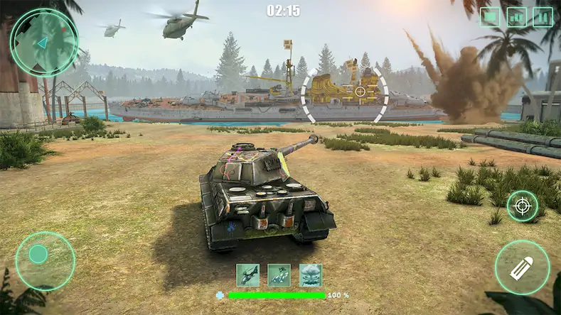 Скачать Tank War Machines Blitz Игры Взломанная [MOD Бесконечные монеты] APK на Андроид