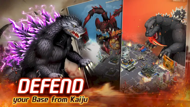 Скачать Godzilla Defense Force Взломанная [MOD Всё открыто] APK на Андроид