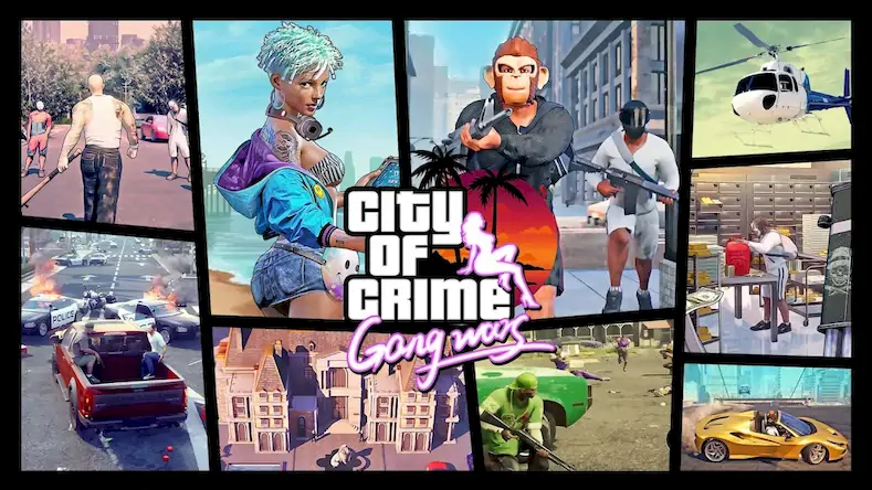 Скачать City of Crime: Gang Wars Взломанная [MOD Много денег] APK на Андроид