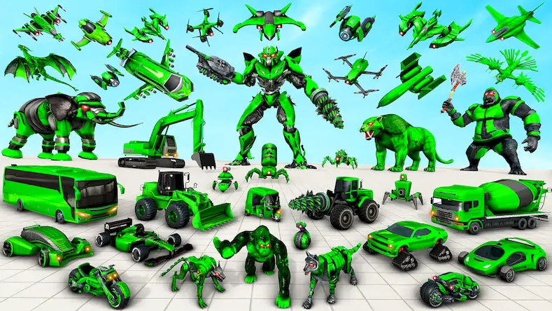 Скачать Multi Animal Robot Car Games Взломанная [MOD Всё открыто] APK на Андроид