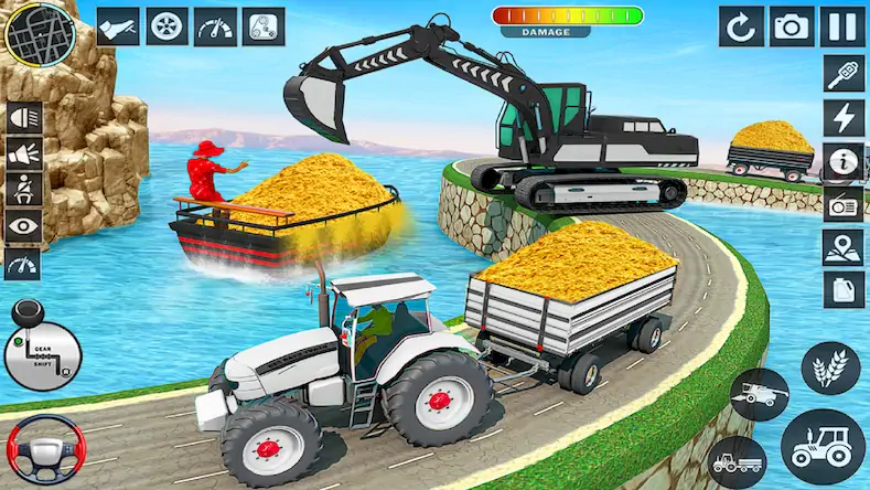 Скачать Big Tractor Farming Simulator Взломанная [MOD Много монет] APK на Андроид