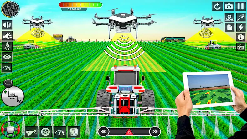 Скачать Big Tractor Farming Simulator Взломанная [MOD Много монет] APK на Андроид