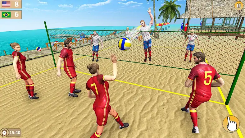 Скачать Volleyball 3D Champions Games Взломанная [MOD Бесконечные монеты] APK на Андроид